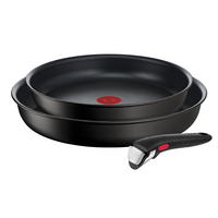 SERPENYŐKÉSZLET 3 részes  - fekete, Basics, fém - Tefal