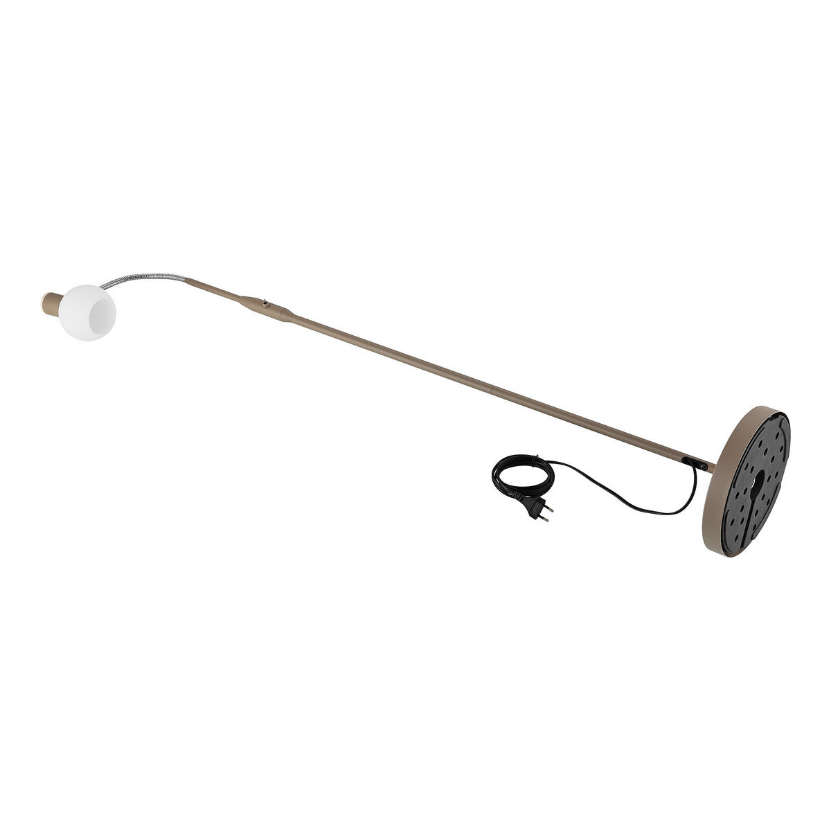 STEHLEUCHTE Merope 23/146 cm   - Sandfarben/Eschefarben, Basics, Glas/Metall (23/146cm) - Novel