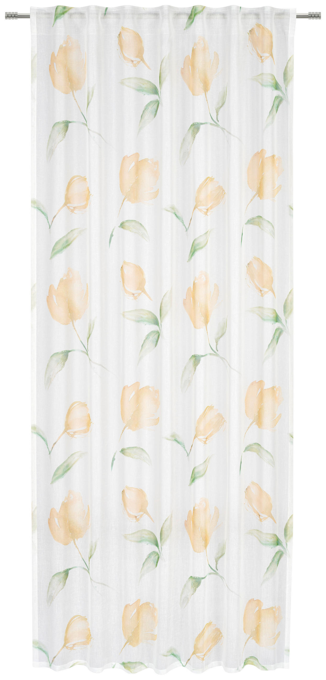 FERTIGVORHANG transparent  - Gelb/Multicolor, KONVENTIONELL, Textil (140/245cm) - Esposa