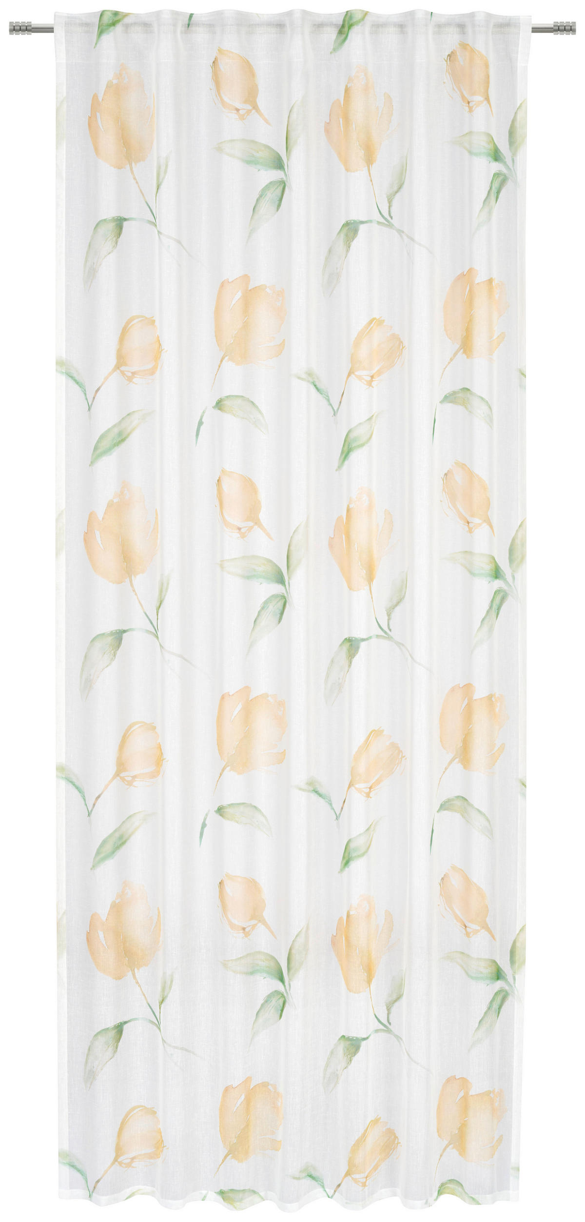 KÉSZFÜGGÖNY áttetsző  - sárga/többszínű, Konventionell, textil (140/245cm) - Esposa