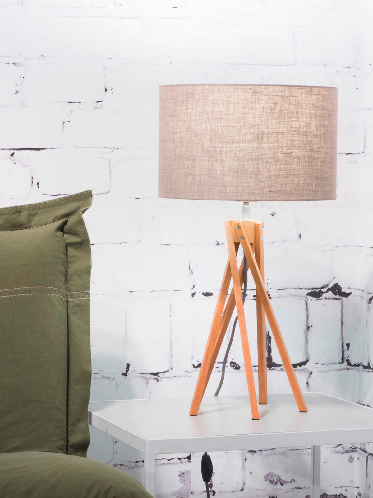 TISCHLEUCHTE GOOD&MOJO  32/59/32 cm   - Naturfarben/Grau, Trend (32/59/32cm) - Good & Mojo