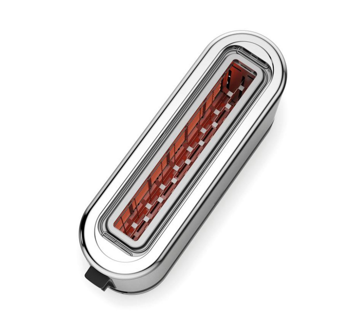 TOASTER Küchenminis Langschlitz  - Edelstahlfarben/Schwarz, Basics, Metall - WMF