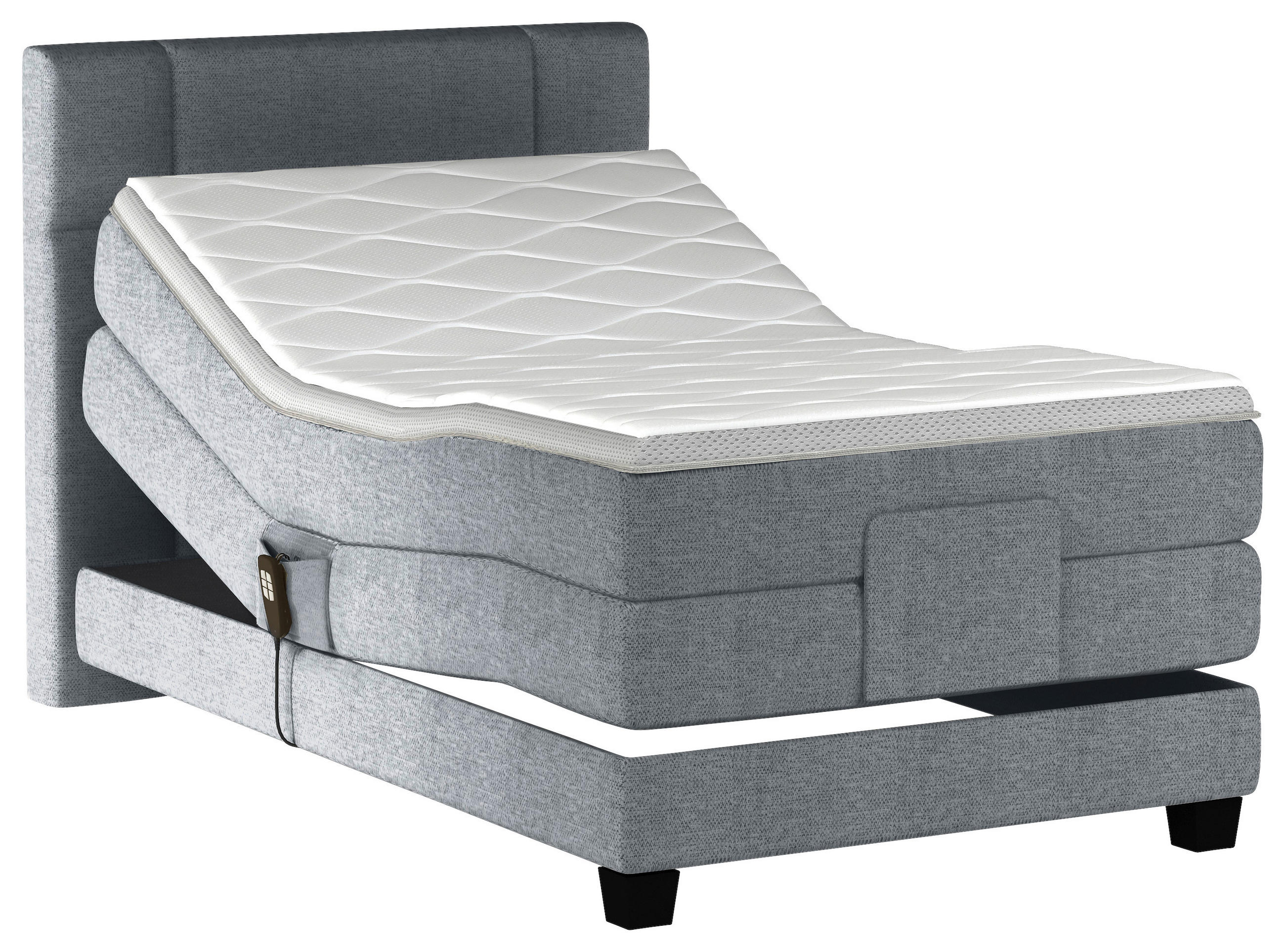 BOXSPRINGBETT 90/200 cm  in Graphitfarben  - Schwarz/Graphitfarben, KONVENTIONELL, Holz/Kunststoff (90/200cm) - Esposa