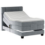 BOXSPRINGBETT 90/200 cm,  in Graphitfarben, Matratze, Topper, motorische Verstellbarkeit, Fernbedienung, H2 = mittel  - Schwarz/Graphitfarben, KONVENTIONELL, Holz/Kunststoff (90/200cm) - Esposa