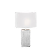 STONA LAMPA Flens  - bela/srebrna, Osnovno, tekstil/keramika (30/13/50cm)