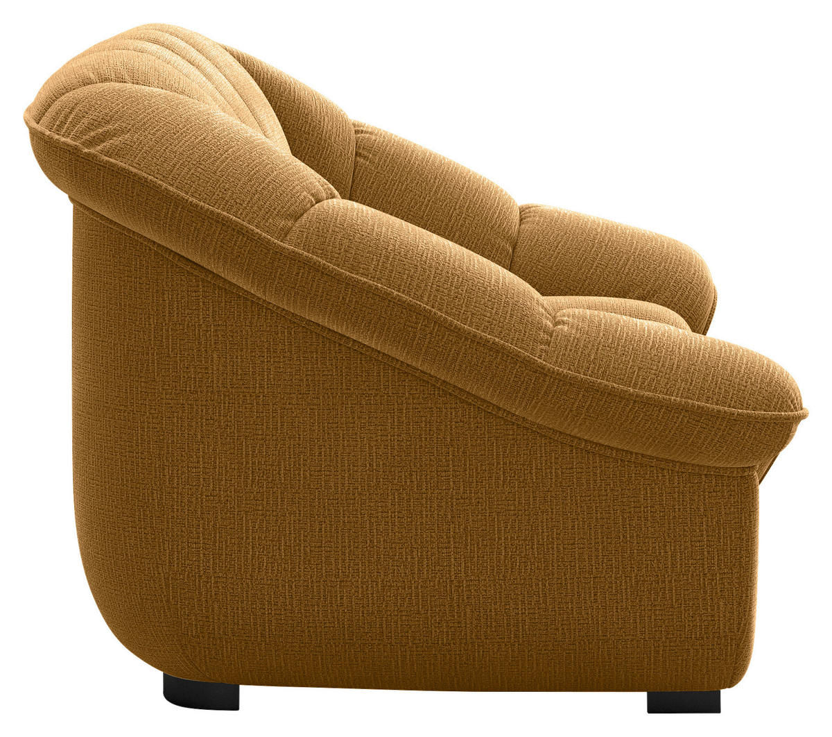 2-SITZER-SOFA Chenille Senfgelb  - Senfgelb/Schwarz, KONVENTIONELL, Kunststoff/Textil (163/88/104cm) - Welnova