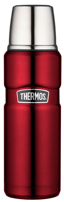 ISOLIERFLASCHE STAINLESS KING 0,47 L  - Rot, Basics, Metall (0,47l) - Thermos