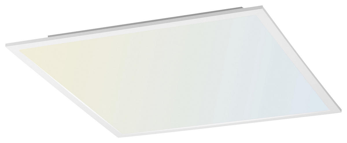 STROPNÍ LED SVÍTIDLO, 45/45/4,4 cm - bílá, Design, kov/plast (45/45/4,4cm)