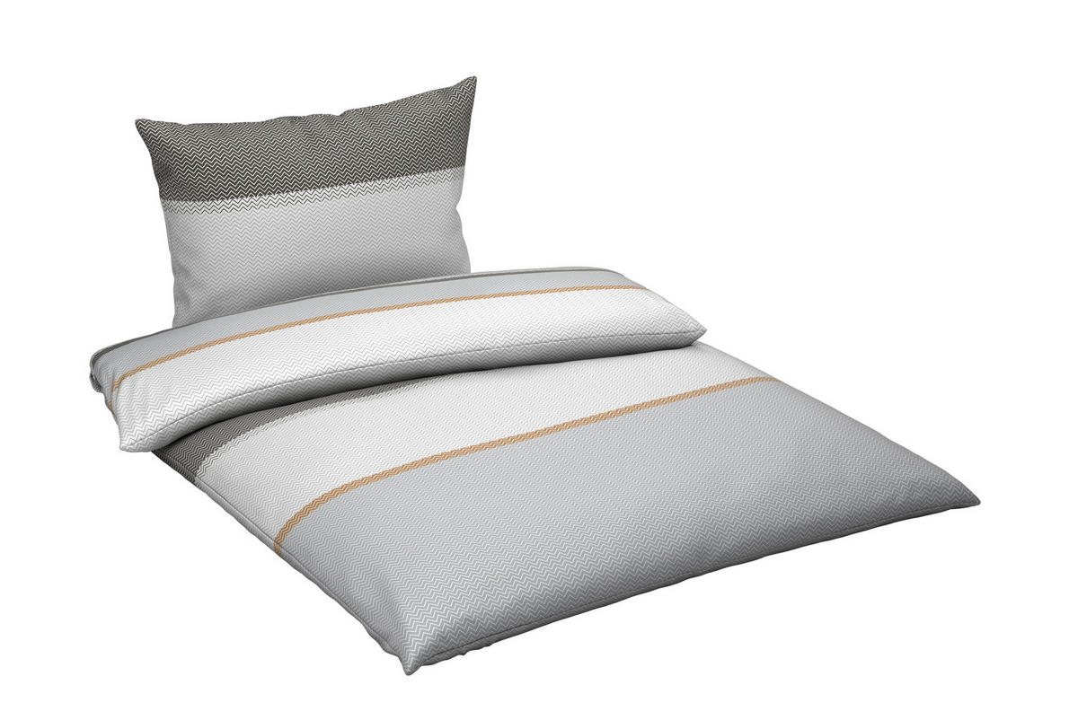 Lenjerie De Pat 220/200 cm  - gri, Konventionell, textil (220/200cm) - Novel