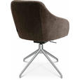 ARMLEHNSTUHL  in Aluminium Velours  - Alufarben/Braun, Design, Textil/Metall (58/81,5-84,5/60cm) - Johann Jakob