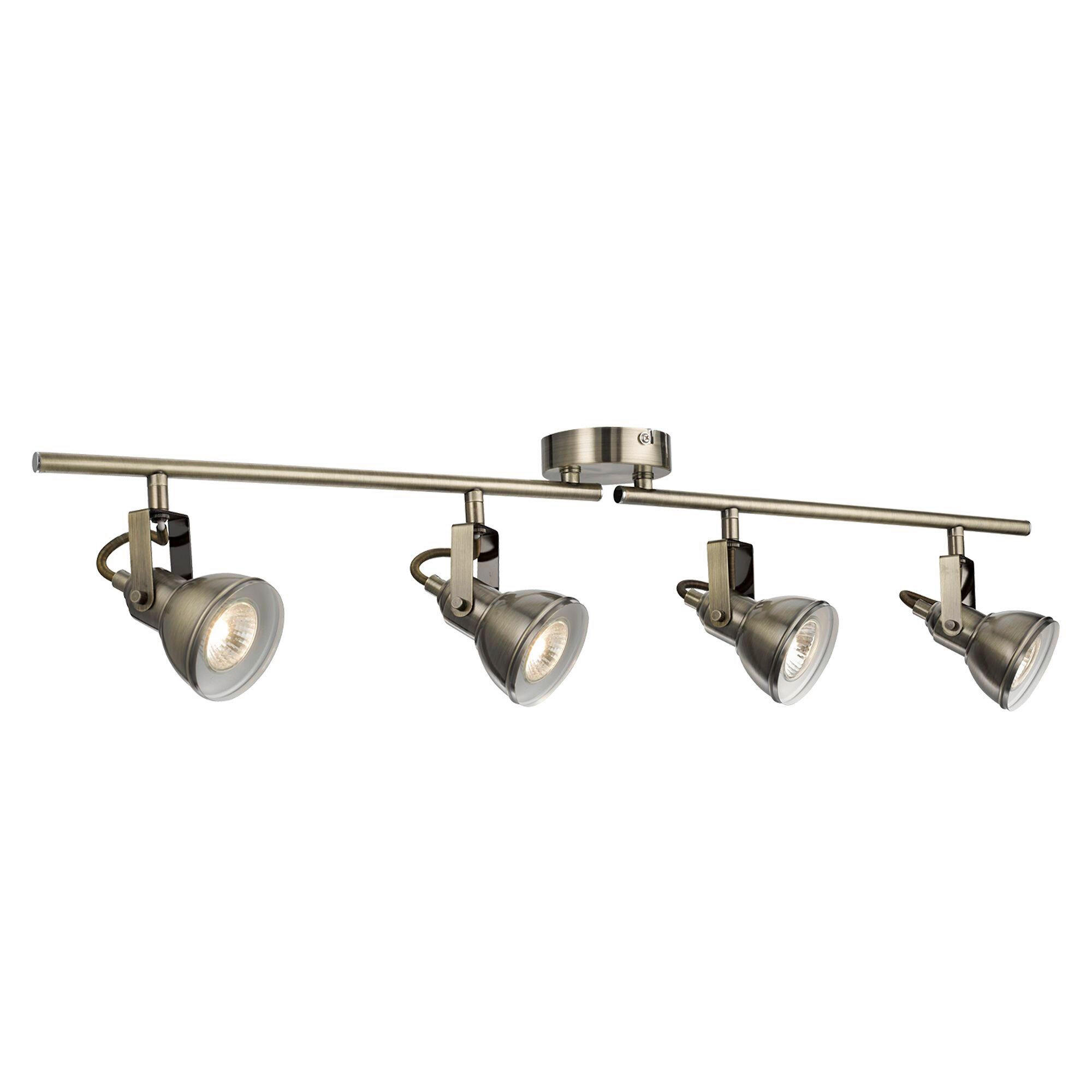 DECKENSTRAHLER Focus 81/9/19 cm  - Messingfarben, Design, Metall (81/9/19cm)
