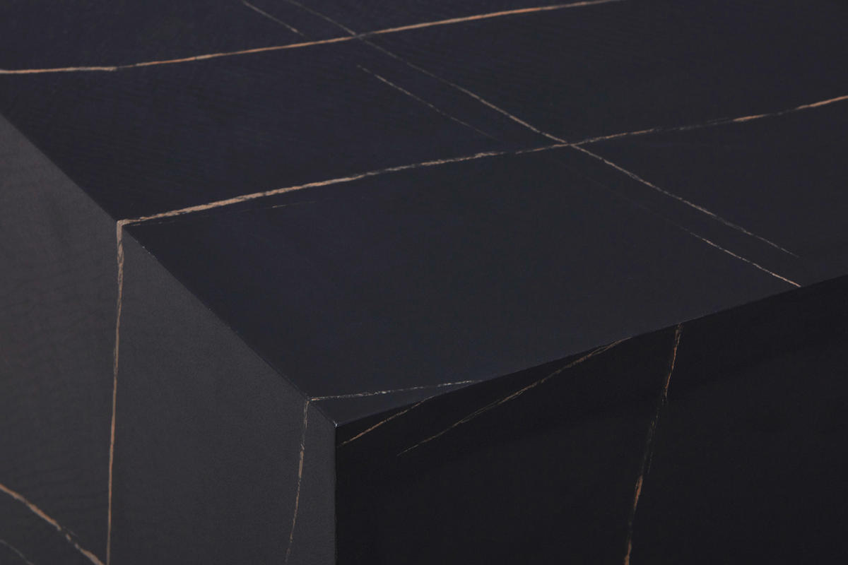 BEISTELLTISCH 55/55/40 cm Schwarz rechteckig  - Schwarz, Design, Holzwerkstoff (55/55/40cm) - Kayoom