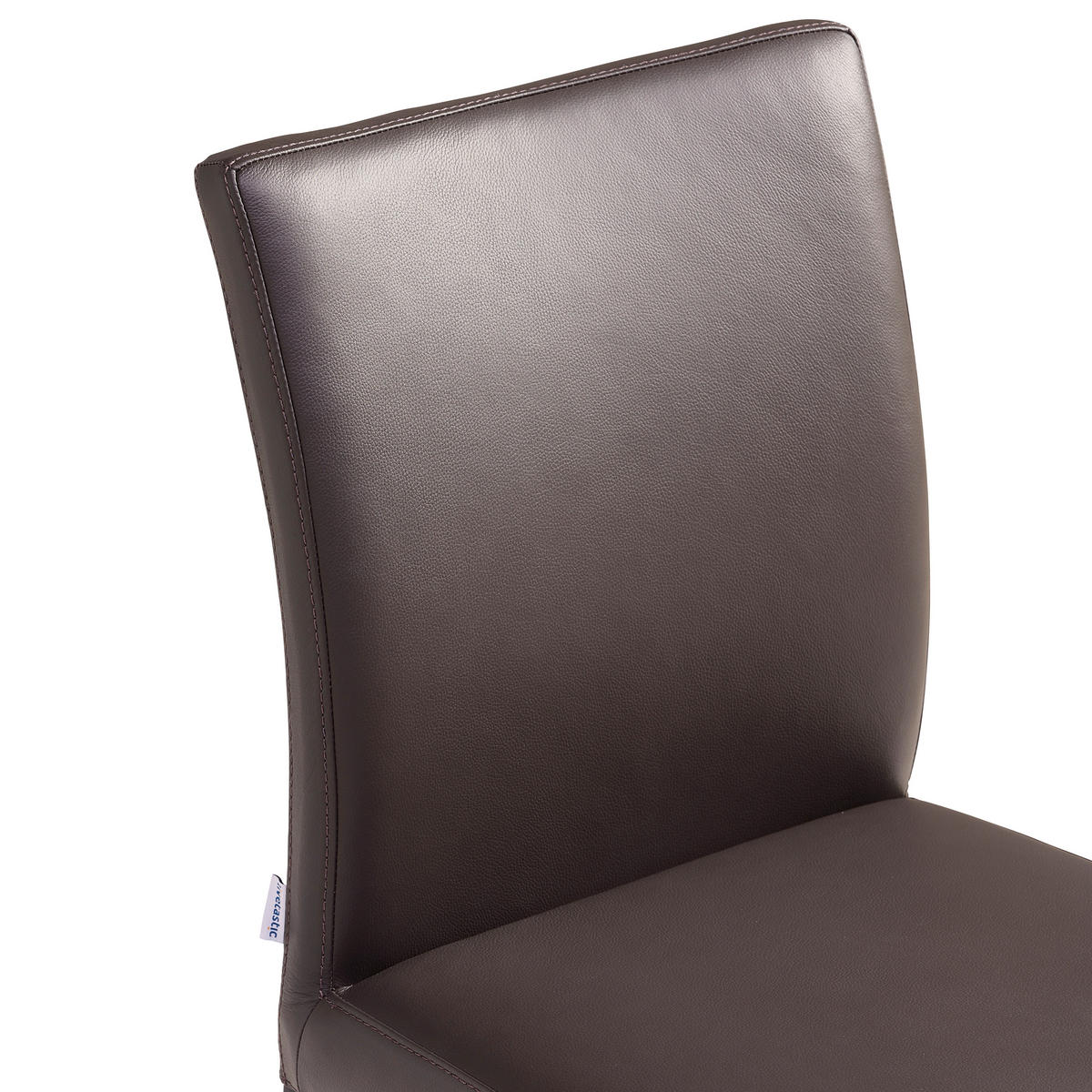 STUHL Echtleder Cappuccino  - Schwarz/Cappuccino, MODERN, Leder/Metall (45,5/86/57,5cm) - Livetastic