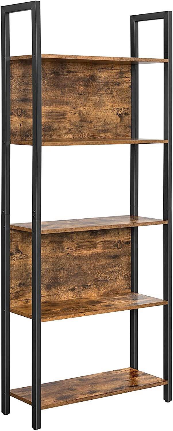E-shop Boxxx REGÁL, hnedá, čierna, oceľ, 62/165/24 cm