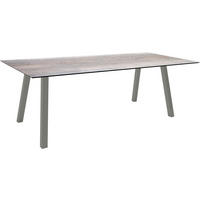 GARTENTISCH Kunststoff Grau rechteckig  - Graphitfarben/Grau, MODERN, Kunststoff/Metall (220/100/75cm) - Stern