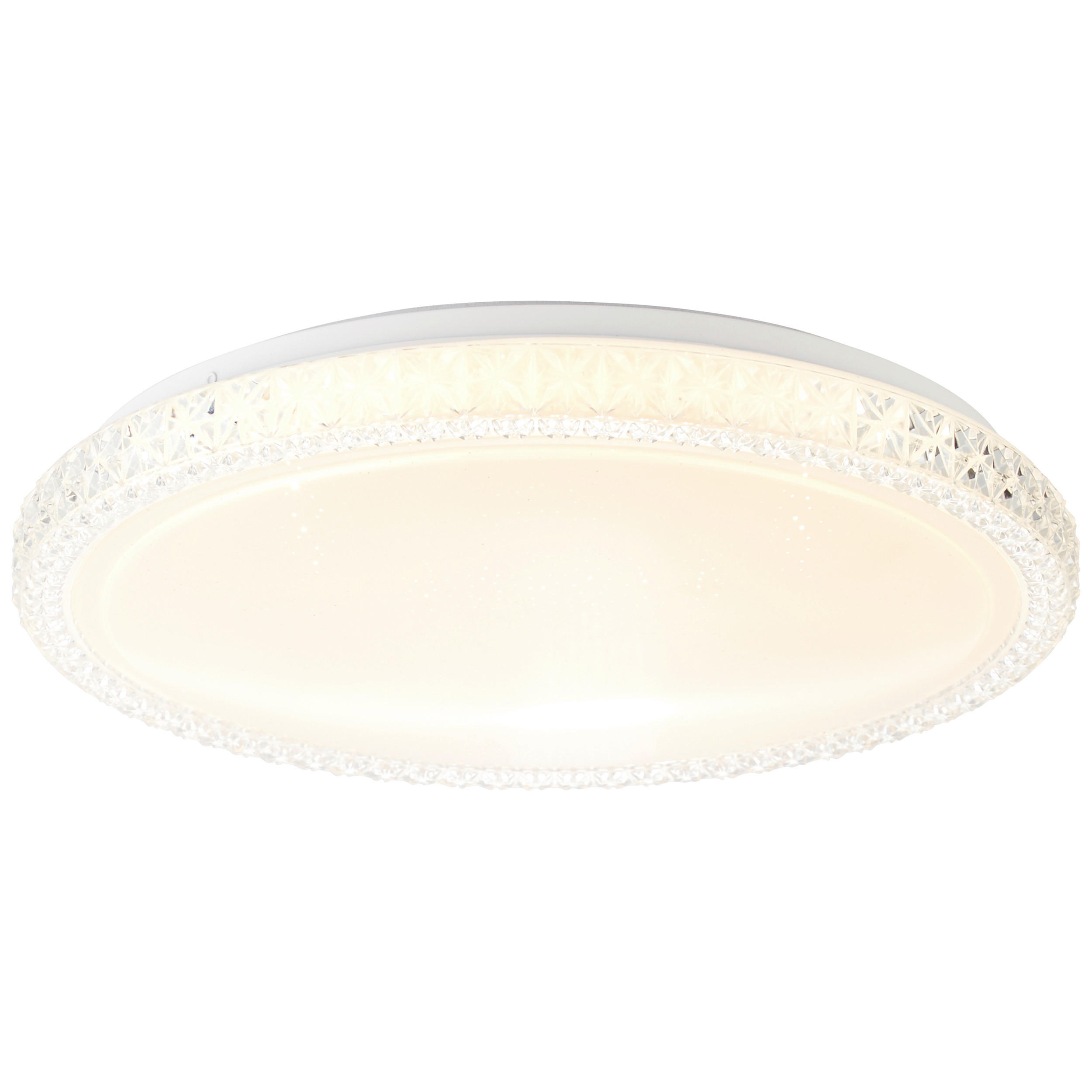 LED-DECKENLEUCHTE  40/8 cm    - Chromfarben/Weiss, Konventionell, Kunststoff/Metall (40/8cm) - Brilliant