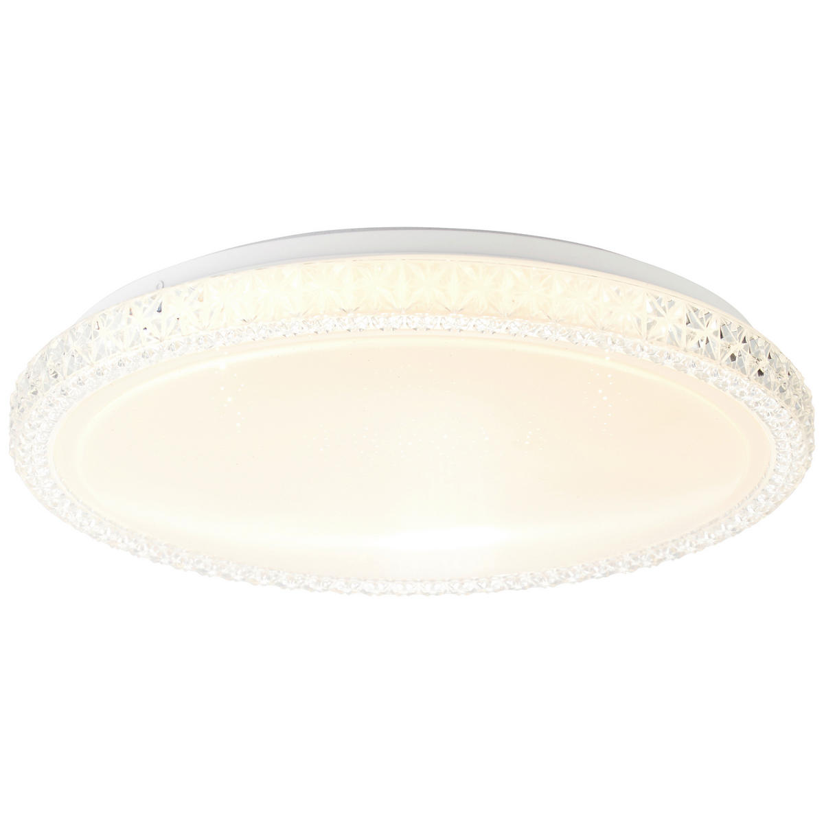 LED-DECKENLEUCHTE  40/8 cm    - Chromfarben/Weiss, Konventionell, Kunststoff/Metall (40/8cm) - Brilliant