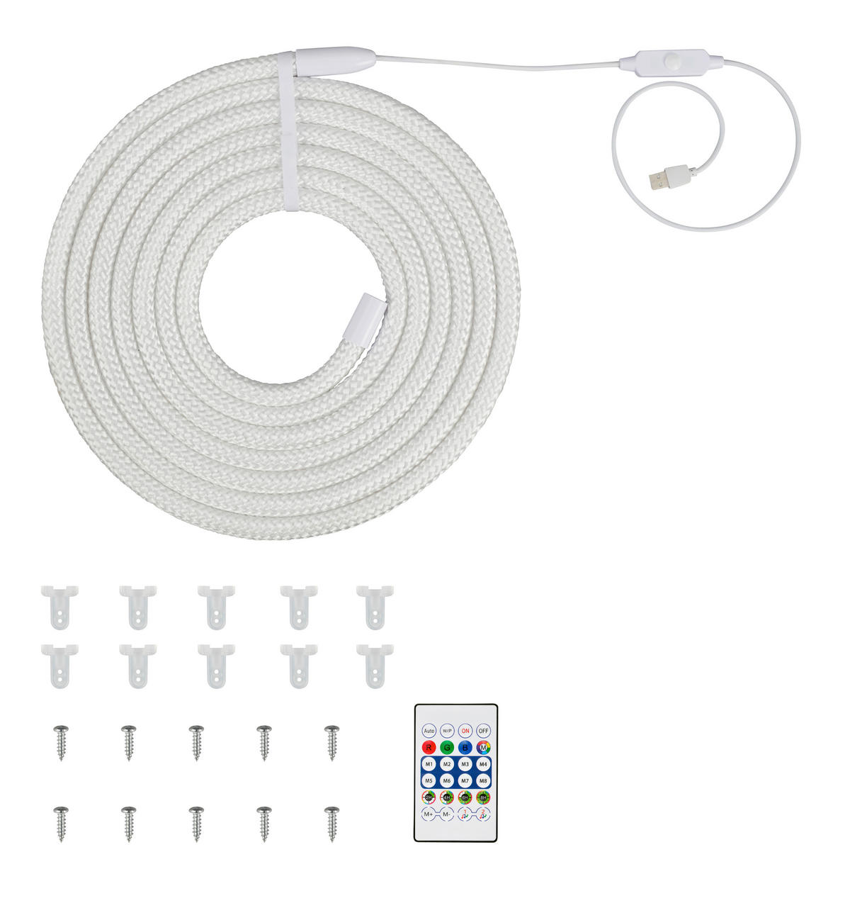 LICHTSCHLAUCH 500 cm  - Weiß, Trend, Kunststoff (500cm)