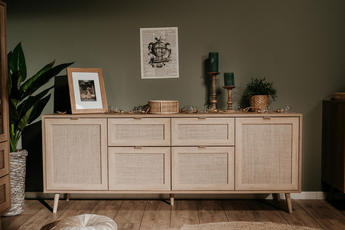 SIDEBOARD  in 180/71/40 cm  - Sonoma Eiche, Natur, Holz/Holzwerkstoff (180/71/40cm) - MID.YOU