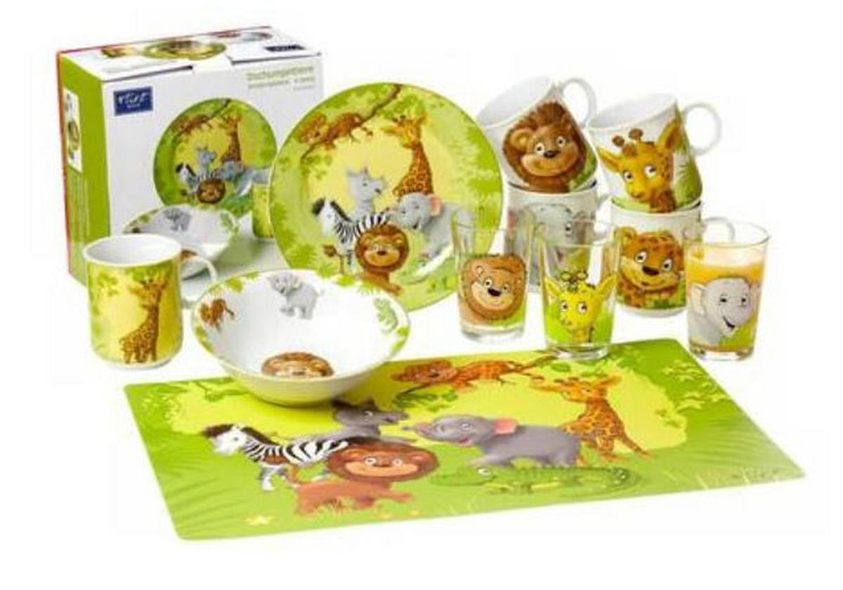 KINDER-GLÄSERSET Afrikatiere  3-teilig  - Klar, KONVENTIONELL, Glas (205ml) - Ritzenhoff Breker