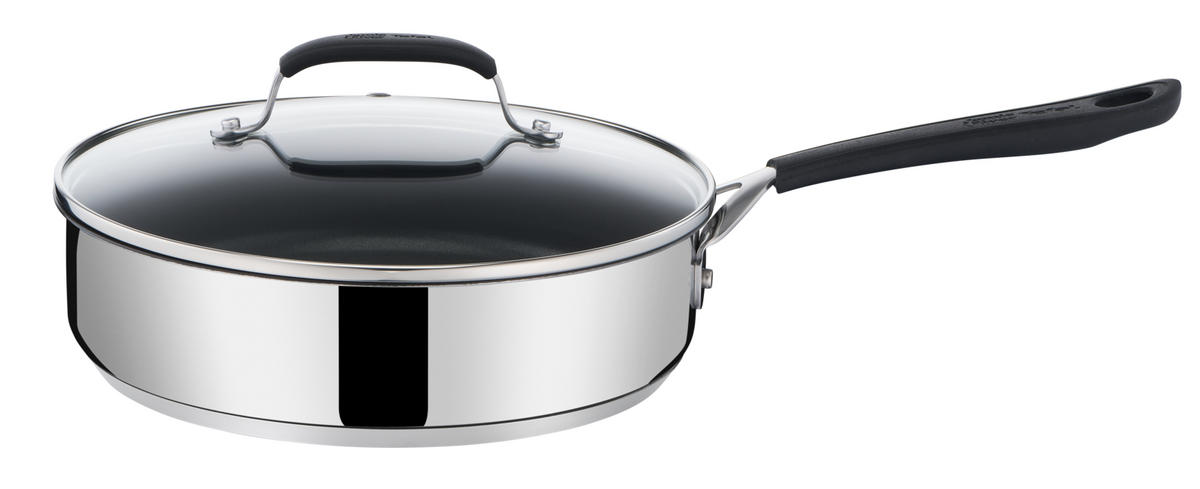 STEKPANNA   25 cm  - stålfärgad/transparent, Design, metall/glas (25cm) - Tefal