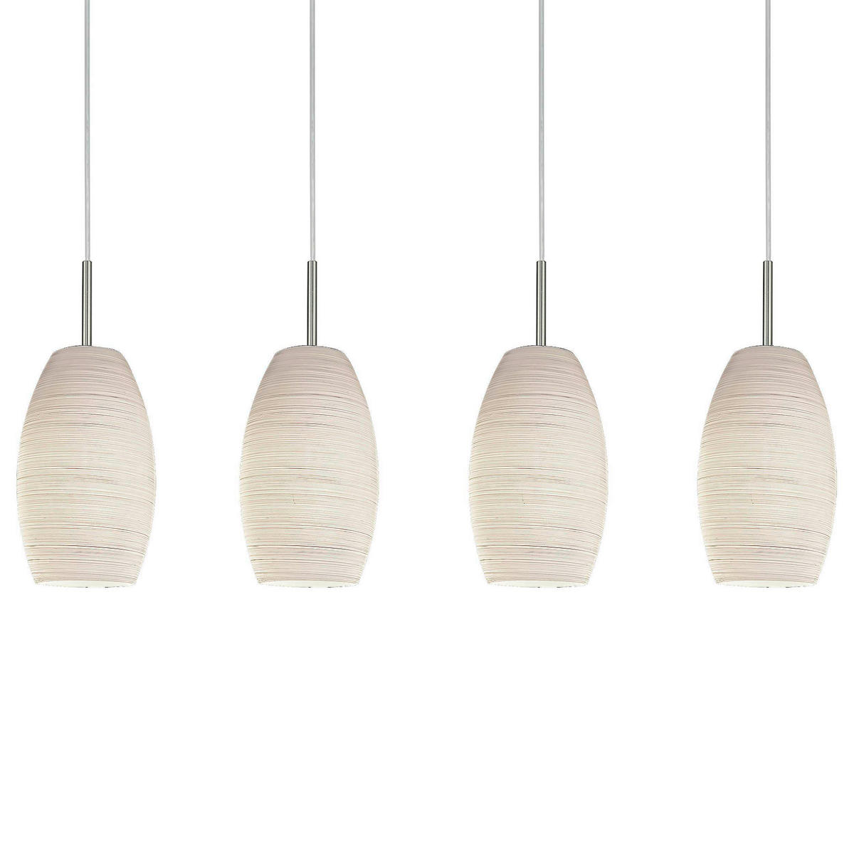 HÄNGELEUCHTE 102/12/110 cm  - Weiß/Nickelfarben, KONVENTIONELL, Glas/Metall (102/12/110cm) - Eglo