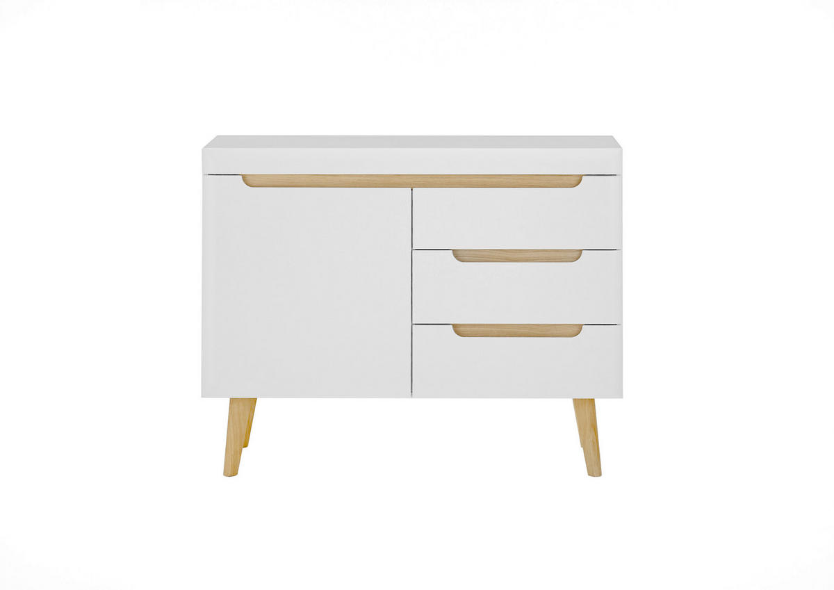 SIDEBOARD  in 107/83/40 cm  - Eichefarben/Weiß, Design, Holzwerkstoff (107/83/40cm) - MID.YOU
