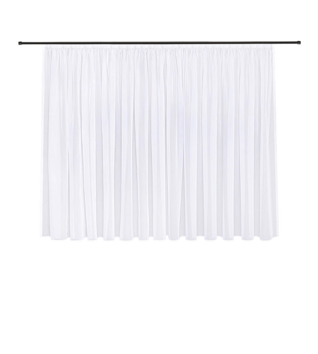 FERTIGSTORE  transparent  450/175 cm   - Weiß, Basics, Textil (450/175cm)