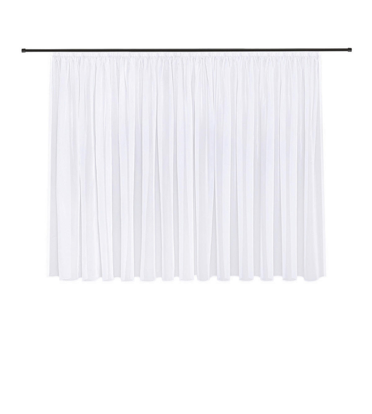 FERTIGSTORE  transparent  450/175 cm   - Weiß, Basics, Textil (450/175cm)