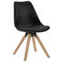 STUHL in Holz, Metall, Kunststoff, Textil Schwarz, Eichefarben - Eichefarben/Schwarz, Design, Holz/Kunststoff (48/82/56cm) - Carryhome STUHL in Holz, Metall, Kunststoff, Textil Schwarz, Eichefarben - Eichefarben/Schwarz, Design, Holz/Kunststoff (48/82/56cm) - Carryhome