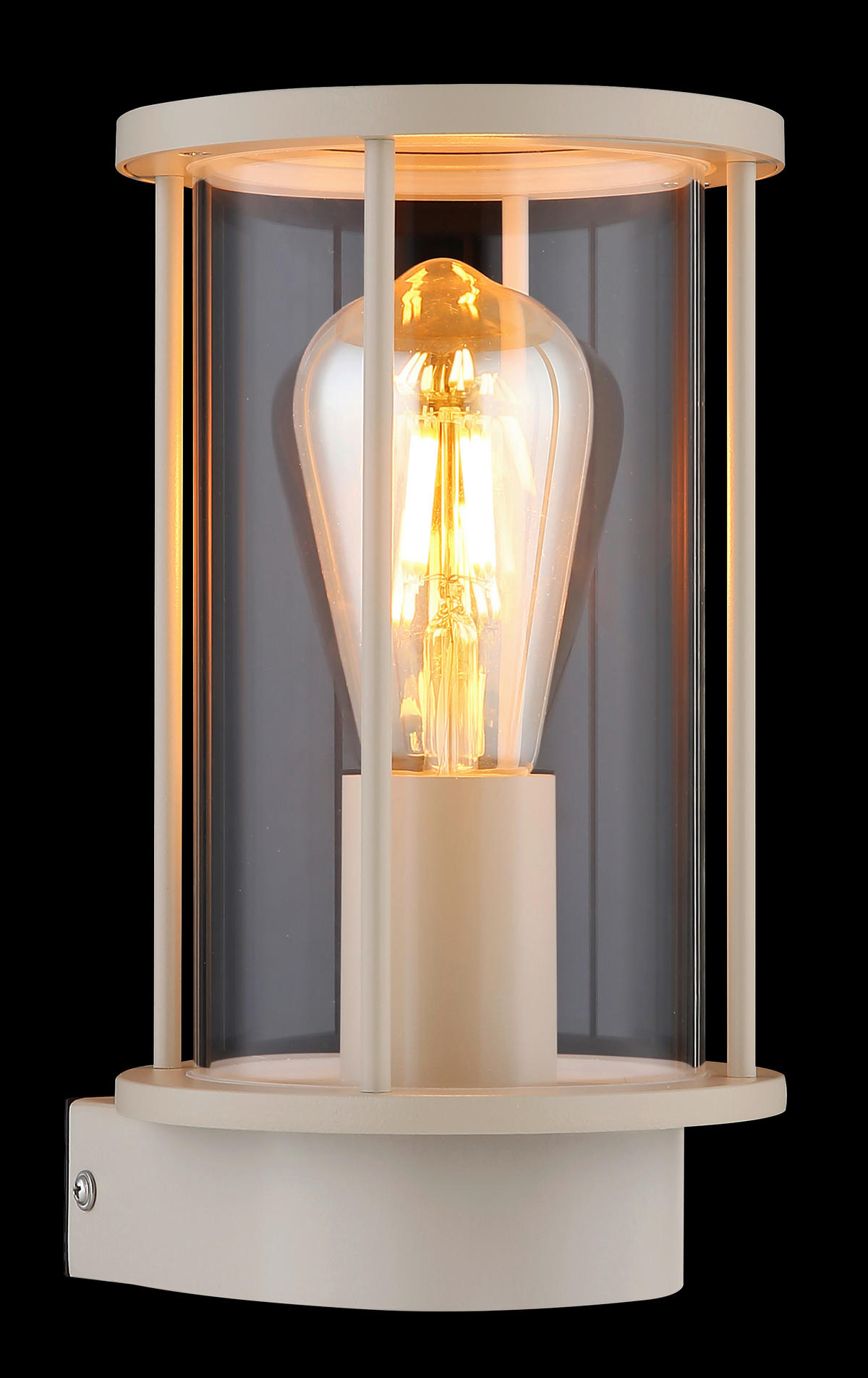 AUSSENLEUCHTE Gracey 14,3/15,2/25,2 cm  - Sandfarben/Klar, KONVENTIONELL, Glas/Metall (14,3/15,2/25,2cm) - Globo