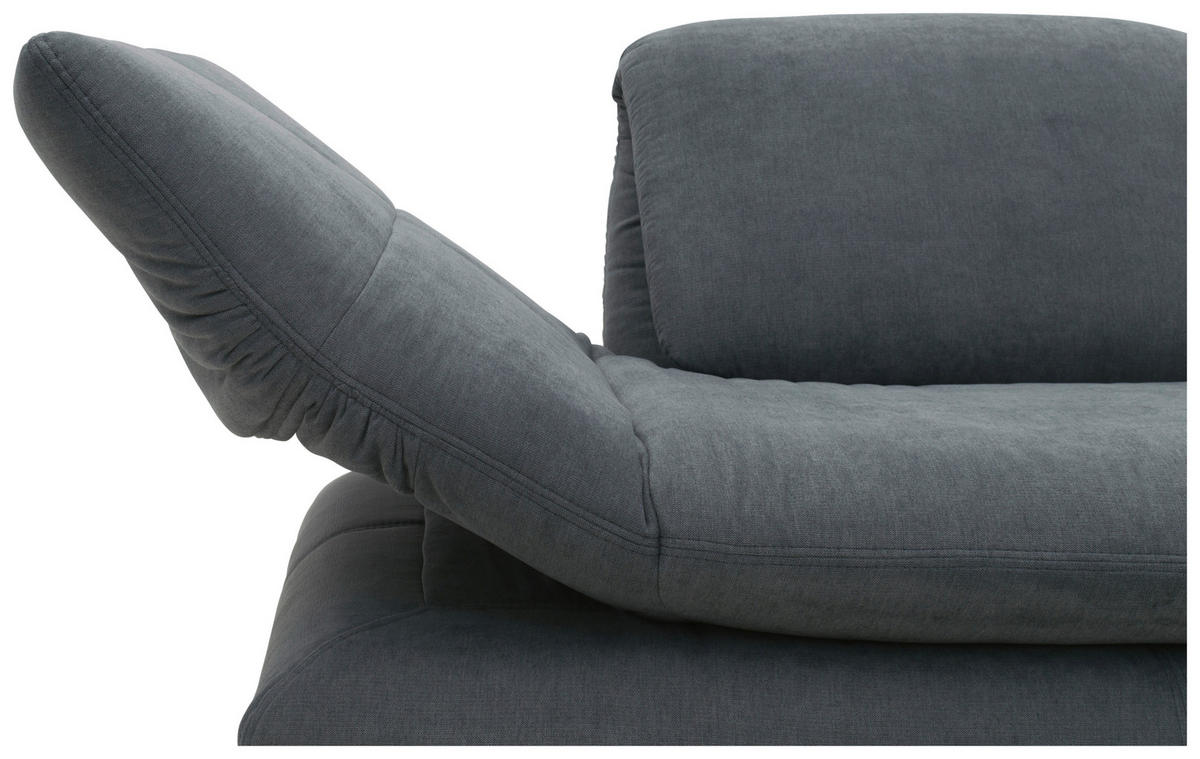 SESSEL mit Funktion in Webstoff Dunkelgrau  - Dunkelgrau/Schwarz, Design, Textil/Metall (139 (197)/83 (110)/98cm) - LOOKS by W.Joop