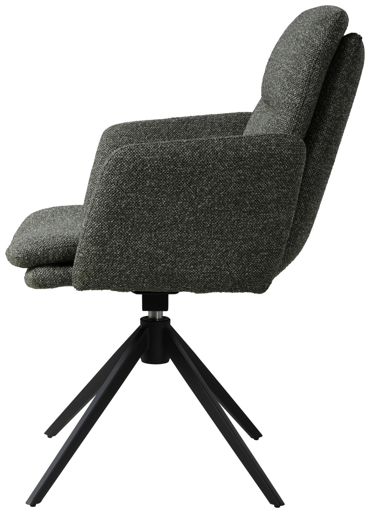 NASLANJAČ, kovina, tekstil temno zelena  - črna/temno zelena, Design, kovina/tekstil (62/88/64cm) - Novel