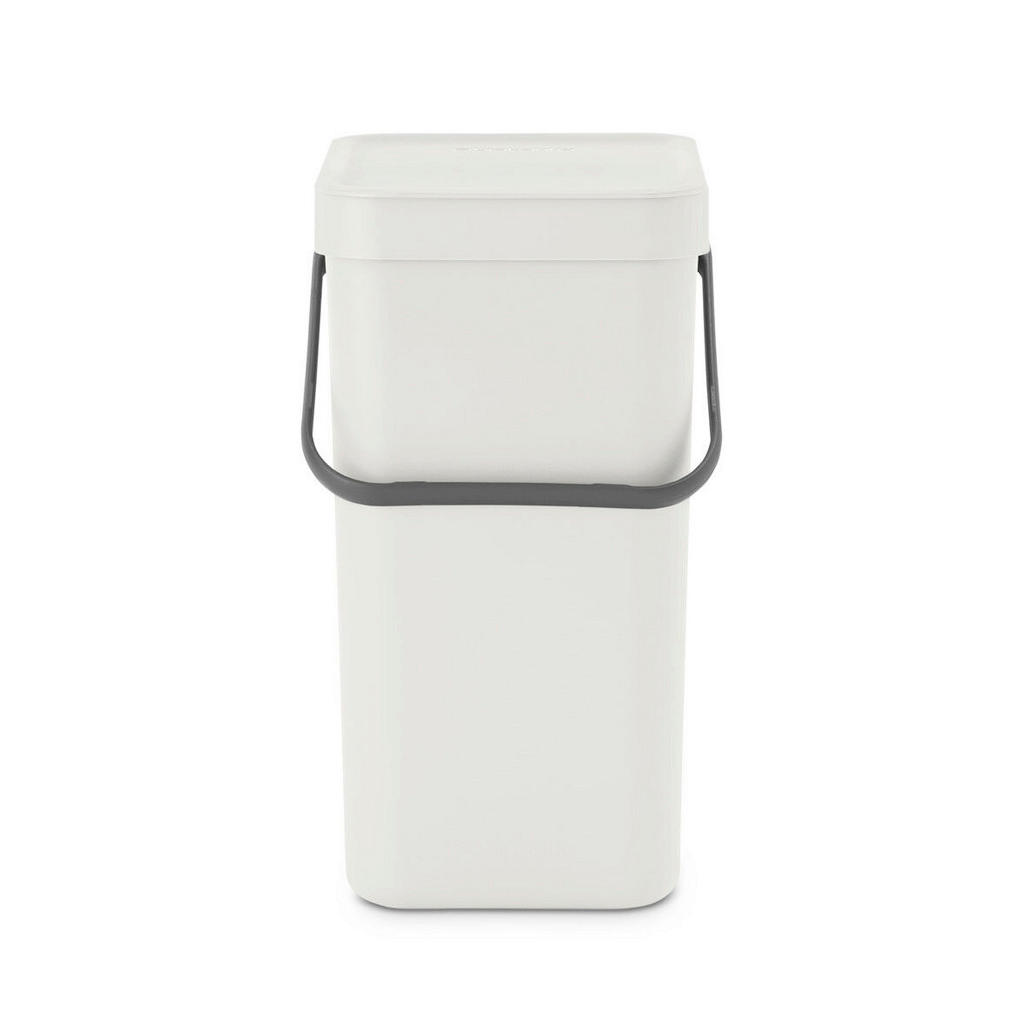 Thumbnail - Brabantia Abfalleimer Sort & GO, Hellgrau, Kunststoff, 12 L, 20x35.1x24.9 cm, Küchen, Küchenausstattung, Mülleimer