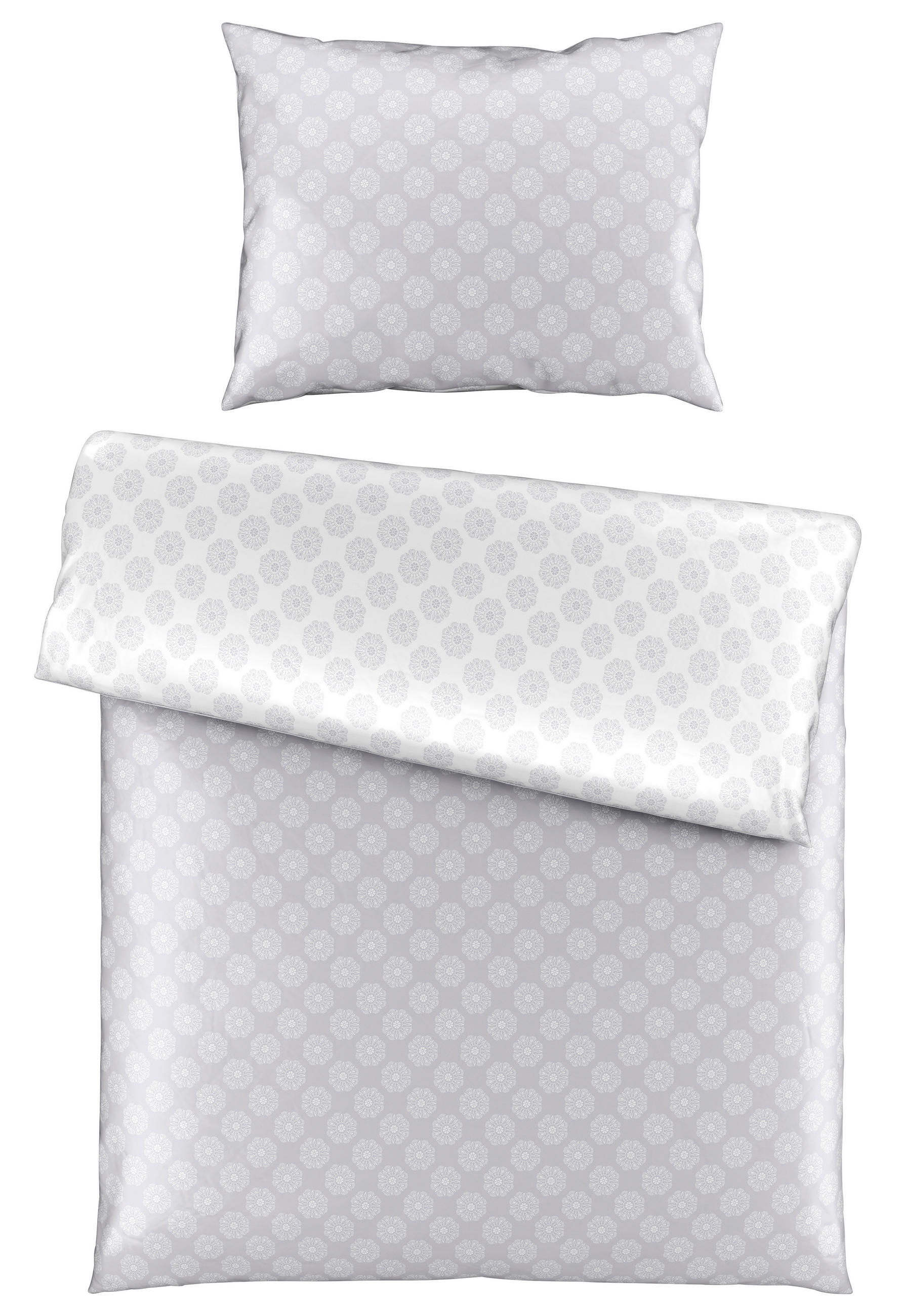 OBOJSTRANNÁ POSTEĽNÁ BIELIZEŇ, satén, svetlosivá, 140/200 cm - svetlosivá, Konventionell, textil (140/200cm) - Esposa
