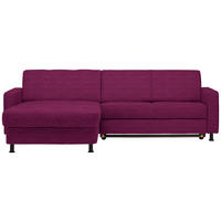ECKSOFA in Webstoff Lila  - Lila/Schwarz, Design, Kunststoff/Textil (165/257cm) - Xora