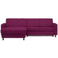 ECKSOFA in Webstoff Lila  - Lila/Schwarz, Design, Kunststoff/Textil (165/257cm) - Xora