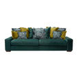 BIGSOFA Velours Dunkelgrün  - Wengefarben/Dunkelgrün, LIFESTYLE, Holz/Textil (289/90/115cm) - Carryhome