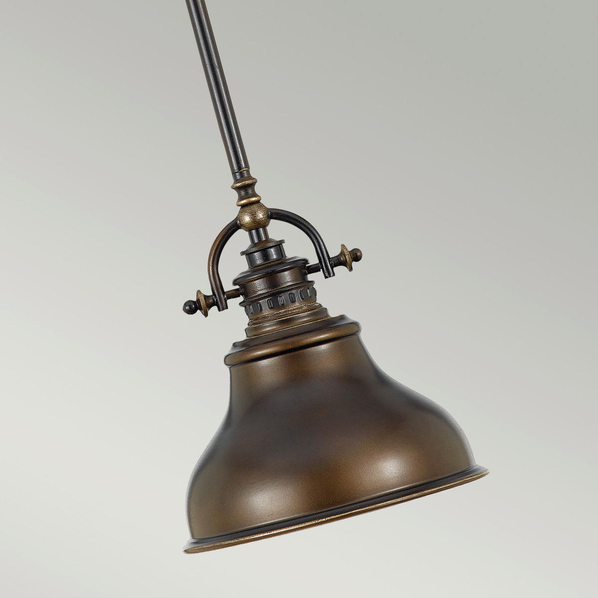HÄNGLAMPA Elstead Emery 20.3/31.4 cm  - bronsfärgad, Design, metall/glas (20.3/31.4cm) - Elstead Lighting