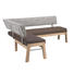 ECKBANK Lederlook, Webstoff Kernbuche furniert Braun, Buchefarben - Buchefarben/Braun, KONVENTIONELL, Holz/Textil (165/205cm) - Novel