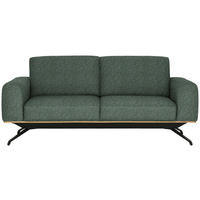 3-SITZER-SOFA Struktur Grün  - Schwarz/Grün, Design, Holz/Textil (196/85-104/95cm) - Novel