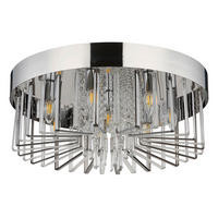 DECKENLEUCHTE KIRINA 60/27 cm   - Klar/Chromfarben, KONVENTIONELL, Glas/Metall (60/27cm) - Globo