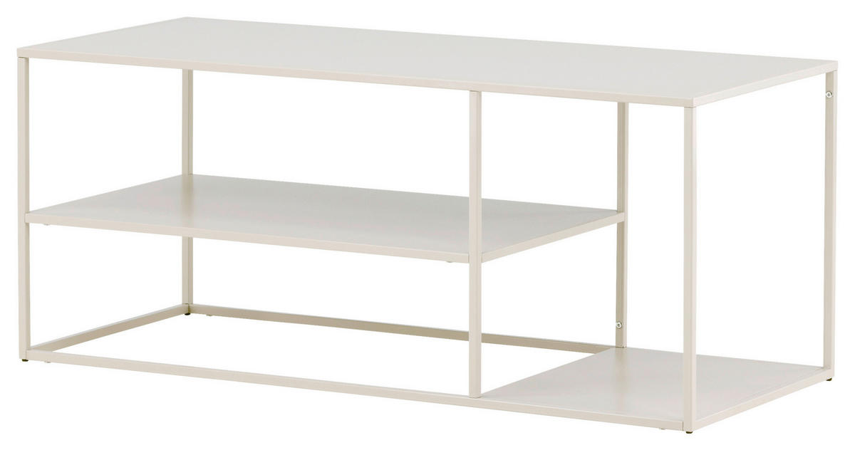 COUCHTISCH in Metall 120/50/50 cm  - Beige, Design, Metall (120/50/50cm) - Livetastic