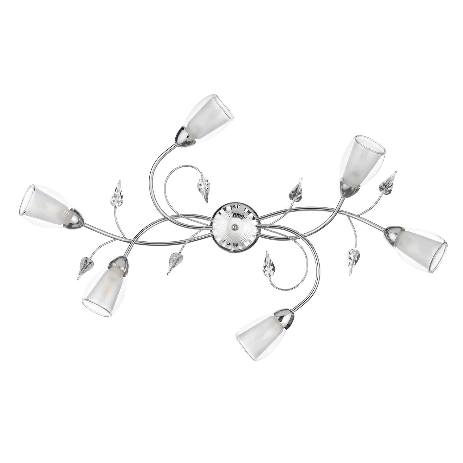 DECKENLEUCHTE    90/50/20 cm  - Cognac, Basics, Glas/Metall (90/50/20cm)