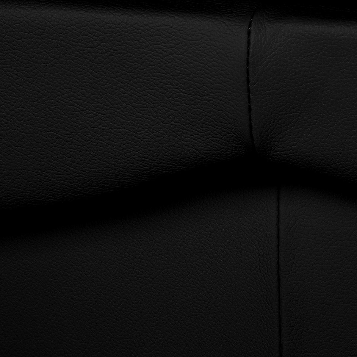 SCHLAFSOFA in Leder Schwarz  - Schwarz, Design, Leder/Kunststoff (205/92/85cm) - Livetastic