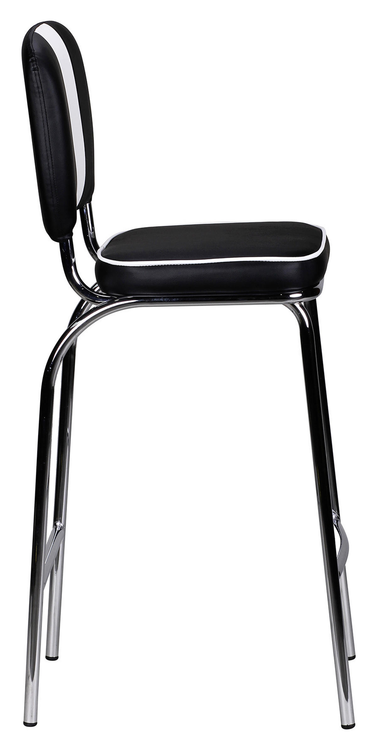 BAROVÁ ŽIDLE, černá - bílá/černá, Moderní, kov/plast (40/110/38cm) - MID.YOU