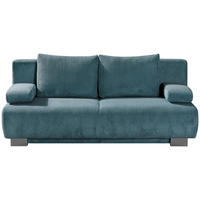 SCHLAFSOFA in Cord Türkis  - Türkis, Konventionell, Textil/Metall (196/89/94cm) - Novel