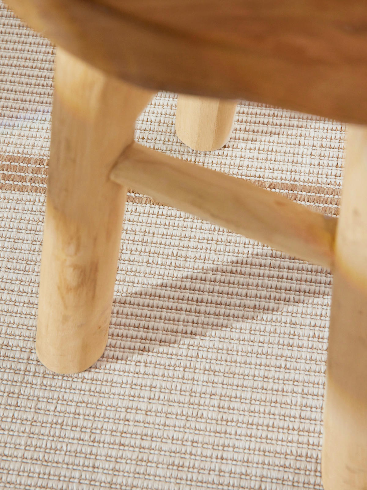 OUTDOORTEPPICH 160 cm Duet Weiß, Sandfarben  - Sandfarben/Weiß, Design, Kunststoff (160cm)