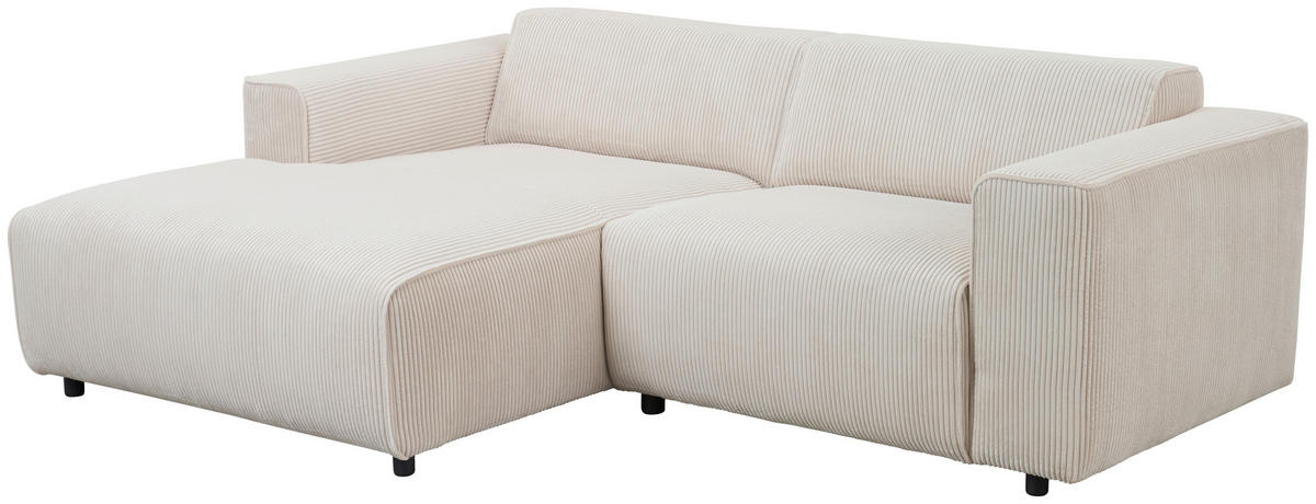 HÖRNSOFFA i manchester cremefärgad  - svart/cremefärgad, Design, textil/plast (161/234cm) - Livetastic