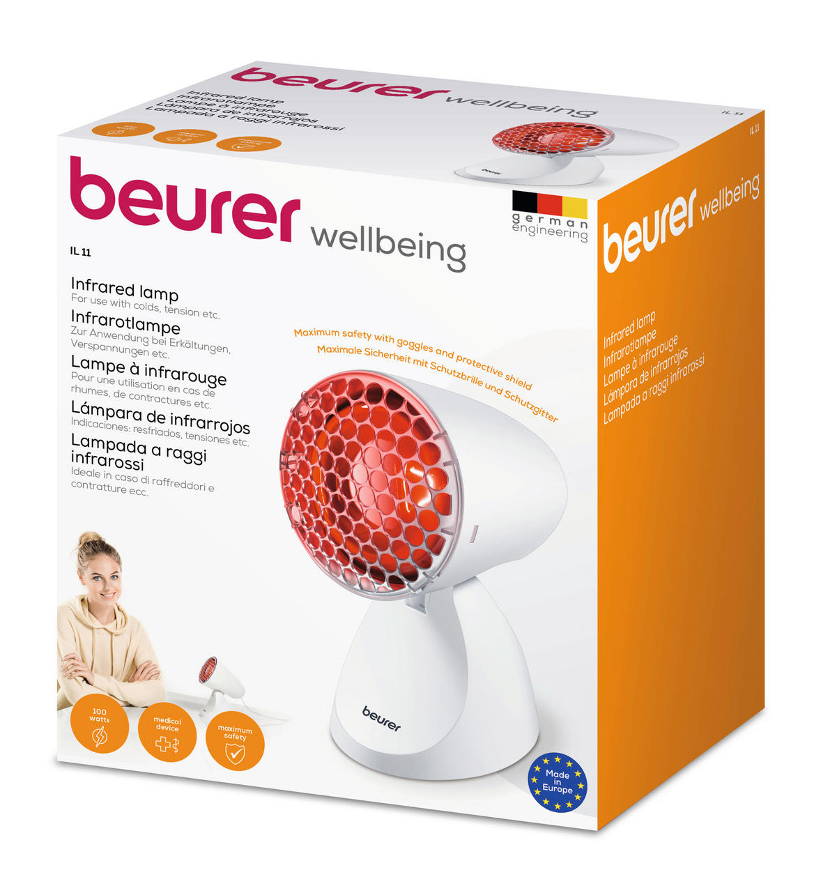 INFRAROTLAMPE Infrarotlampe  - Weiss, Basics, Kunststoff (18,7/21,4/12,8cm) - Beurer